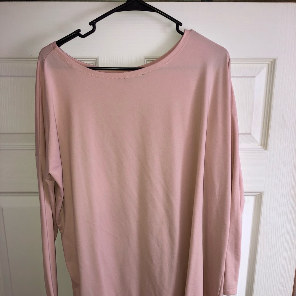 Long sleeve pink dress